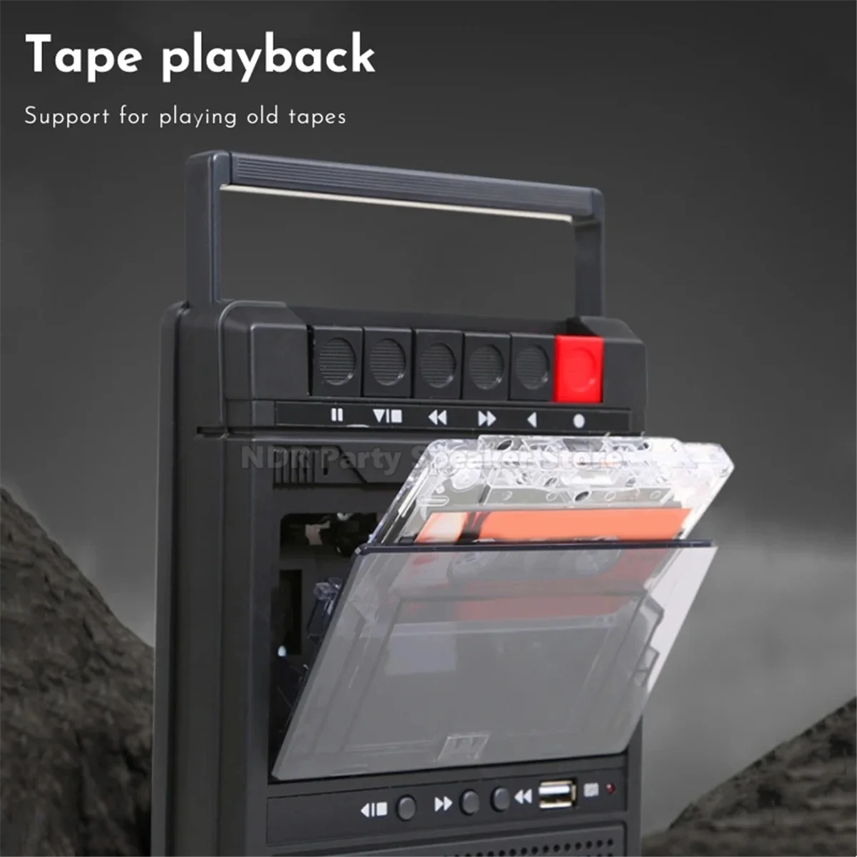 

Multifunction Retro Portable Handheld Tape USB Player Cassette Recorder MP3 Music Player Built-in Bluetooth Speakers