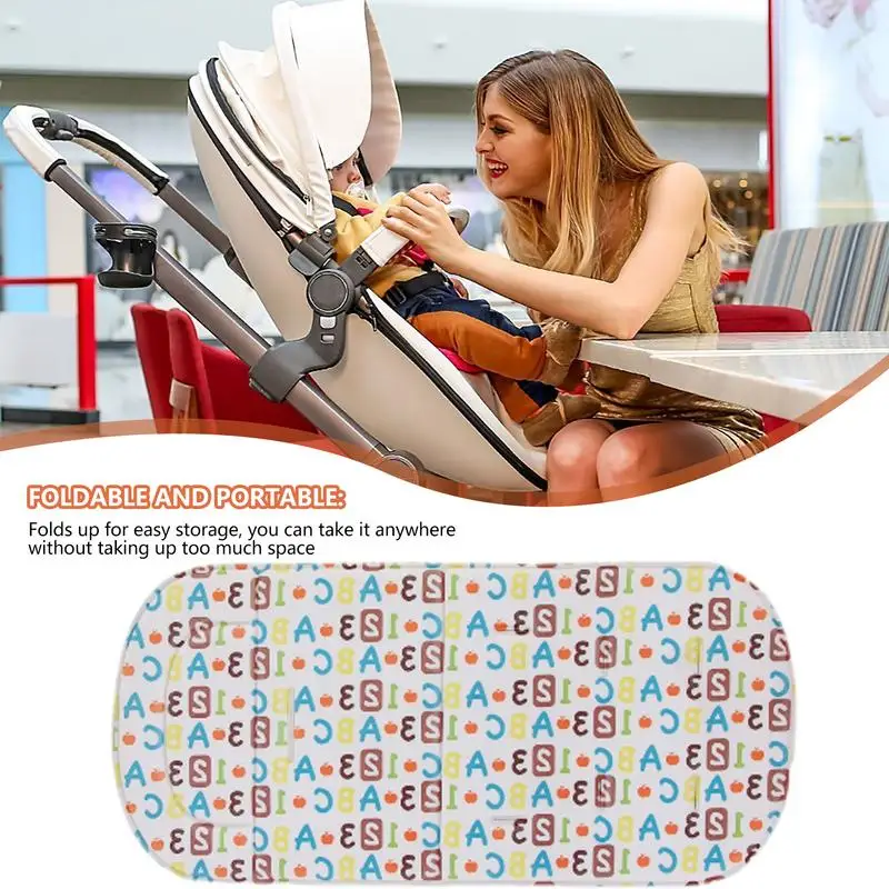 Stroller Seat Liners Breathable Stroller Mat Breathable Pushchair Pad Mat Cushion Seat Liner With Holes Stroller Accessories