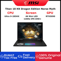 2025 MSI Titan 18 HX Dragon Edition Norse Myth Gaming Laptop 18 Inch UHD 4K Mini LED 120Hz Ultra 9-285HX 96GB 6TB RTX5090 PC