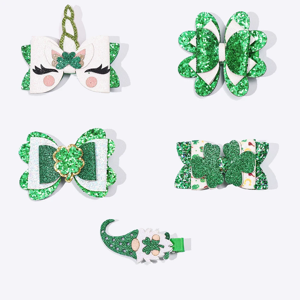 5pcs/set New Christmas Hairclip Baby Hairpin Sequin Bows Xmas Hair Pins Holiday Hairgrips Hair Barrette Children's Accessories