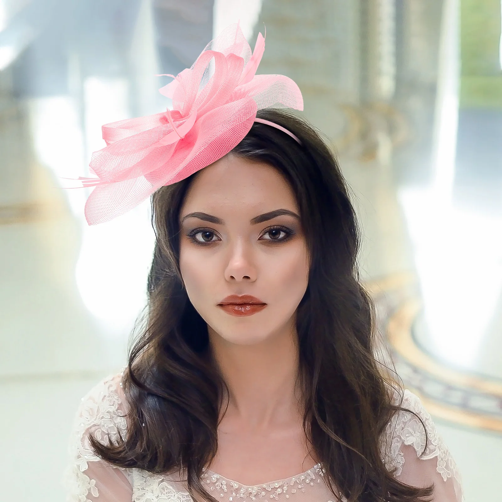 مشبك شعر شبكي فاسيناتور، أغطية رأس أنيقة خفيفة الوزن لإكسسوارات الزفاف وحفلات الشاي والولائم