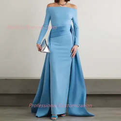 Meiyijia Evening Dresses Crepe A-line V-Neck Strapless Full-Sleeve Ankle-Length  Elegant High-quality السعود For Woman 2024