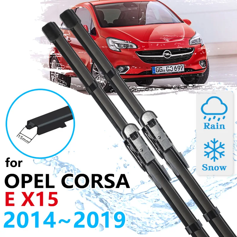 Автомобильные передние щетки стеклоочистителя для Opel Corsa E 2015 2016 2017 2018, Vauxhall OPC VXR, щетки для лобового стекла, омыватель, аксессуары для лобового стекла