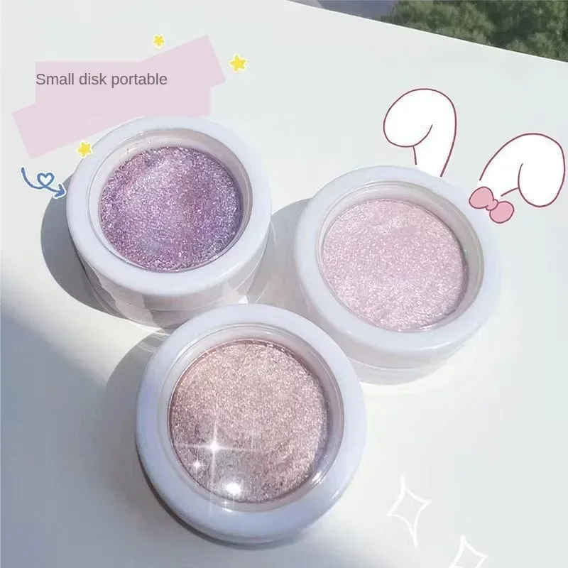 Paleta de sombras de ojos de diamante brillante, resaltador monocromático con textura de patata nacarada, ilumina los ojos brillantes, herramientas cosméticas de maquillaje