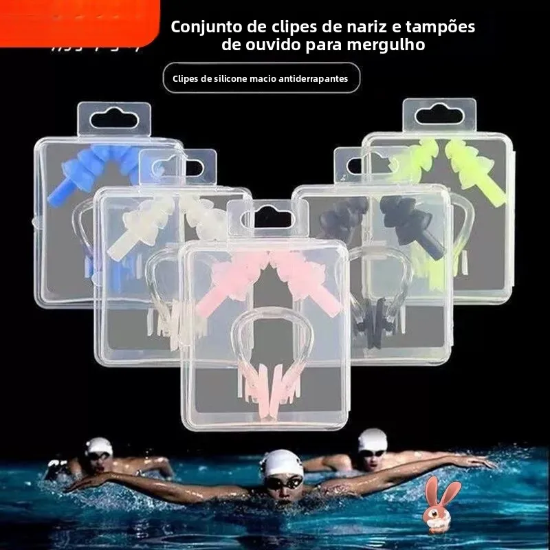 conjunto-profissional-de-mergulho-para-adultos-clipe-nasal-antiderrapante-para-natacao-e-snorkeling-plugue-nasal-a-prova-d'