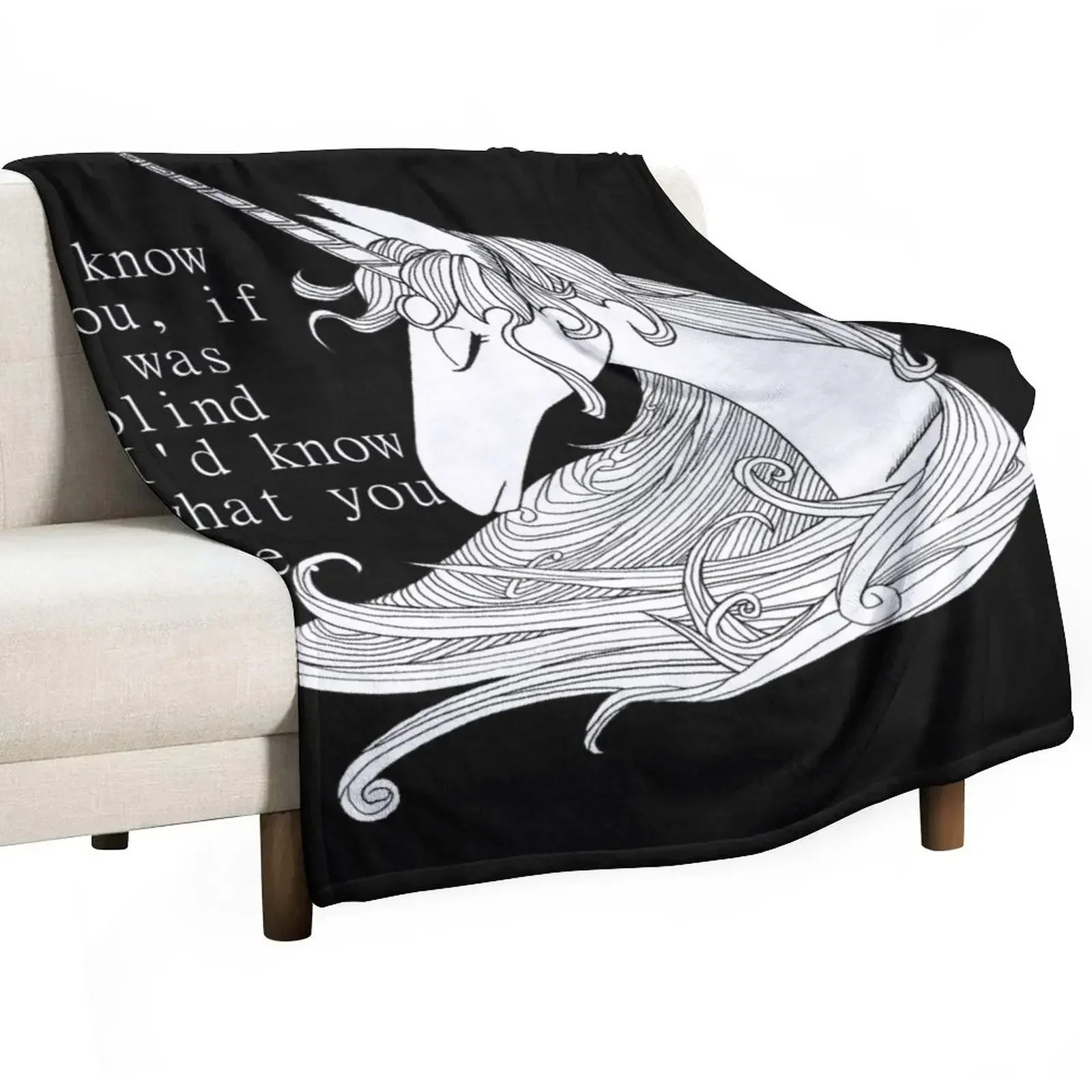 

Unicorn reflection Throw Blanket Sofa Comforter Retros Blankets