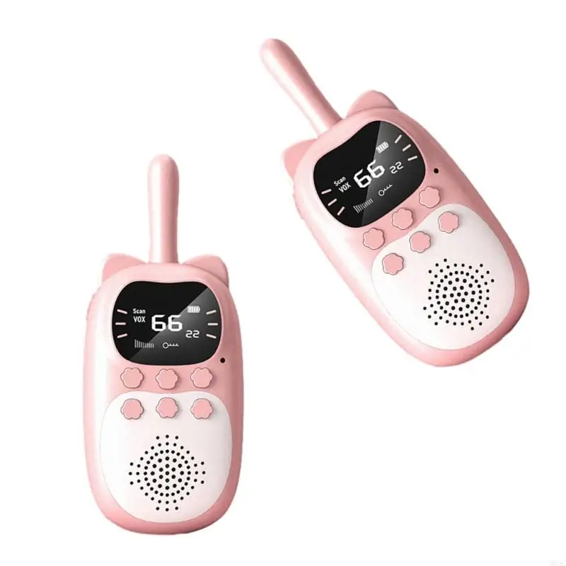 M89C USB Recarregável Walkie Talkie Toy for Kids Cartoon Intercom Presente Eletrônico