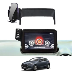 for Mazda 2 2015~2023 Mazda2 Demio Hatchback Phone Holder Screen Fixed Navigation Bracket Base Wireless Charging Accessories