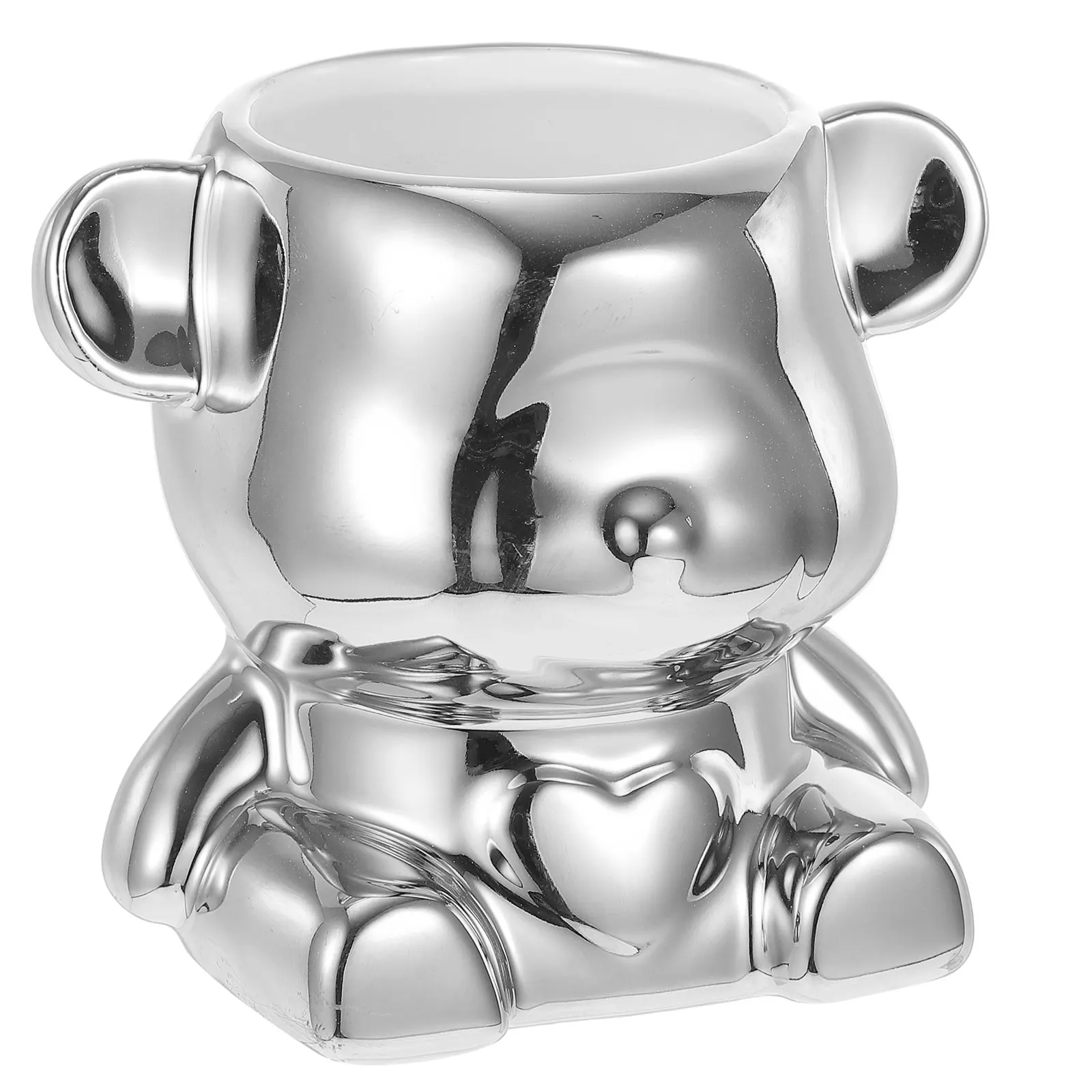 

Chopstick Holder Ceramic Bear Shape Kitchen Utensil Storage Container for Spoons Forks Cooking Tools Decorative Counter