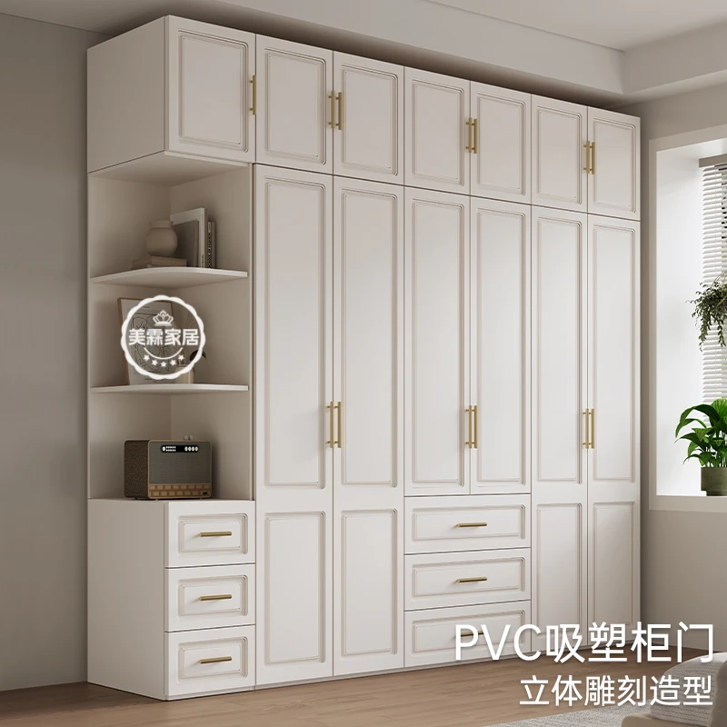 

white Closet for clothes Home bedroom Organizer comfortable storage Cabinet/ Closet full save shelves shelf wardrobe furniture