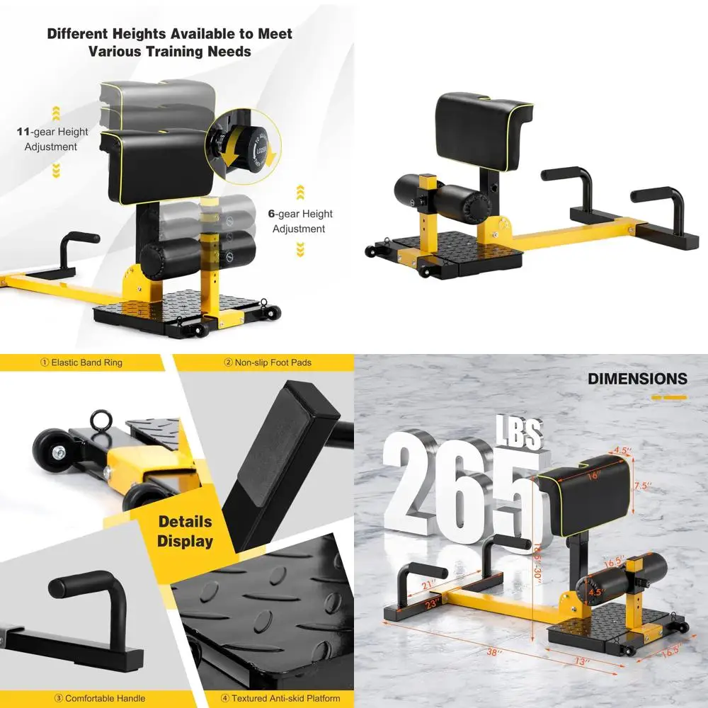 

Тренажер для приседаний Sissy Squat, 8 в 1, регулируемая скамья для глубоких приседаний, пресса, отжиманий, с фиксатором для эластичных лент для тренировки всего тела, многофункциональный