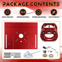 ABKJ-Woodworking Router Lift Kit Router Table Insert Plate Aluminum For 65Mm Diameter Motors W/ Miter Gauge Guide And Bracket