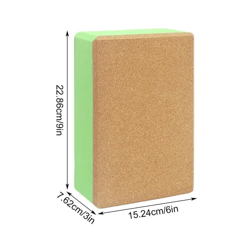 Cork Yoga Block Non Slip High Density Exercise Block Soft Portable Exercise Blocks Indoor & Outdoor Yoga Accessories