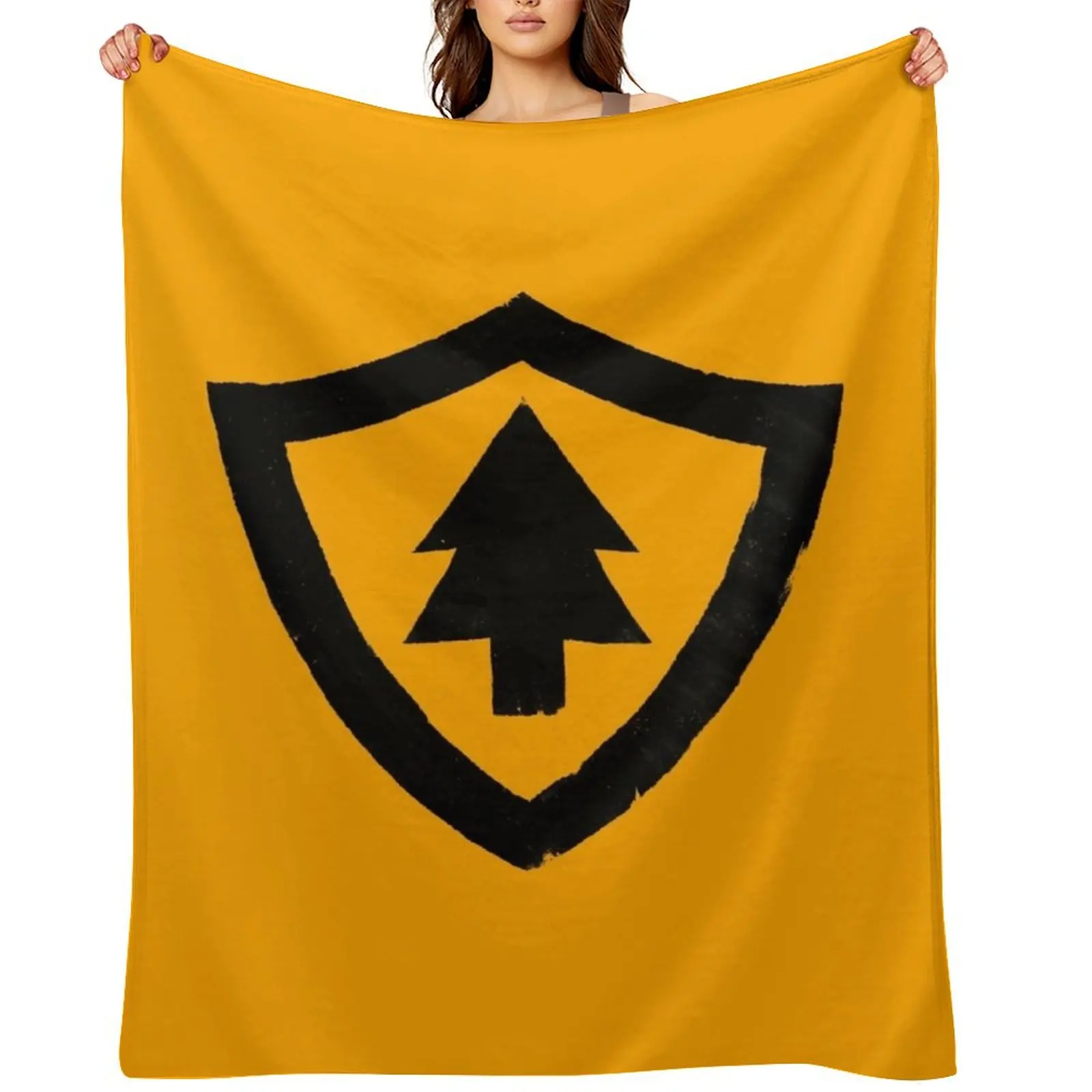 

Firewatch Shield Logo Throw Blanket wednesday Kid'S Luxury Designer Furry Blankets