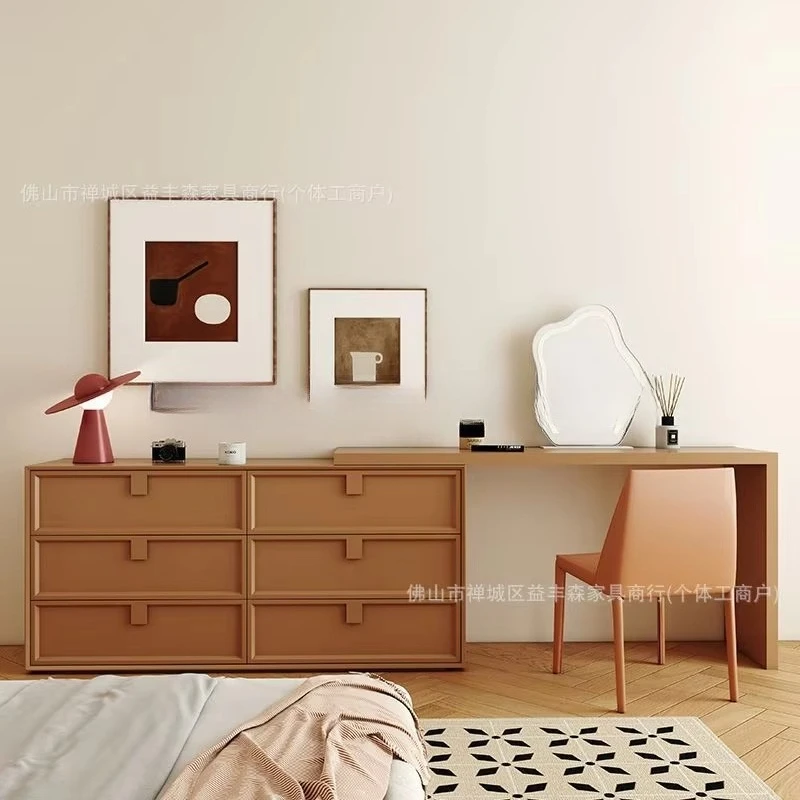 b2 Modern Minimalist Makeup Table and Chair Set, Integrated Dressing Table for Study, Living Room Storage, Office Vanity Desk