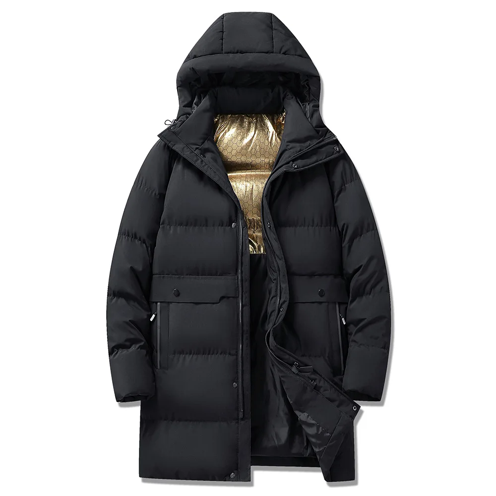 Осенне-зимняя мужская теплая хлопковая куртка средней длины с капюшоном для катания на лыжах, графеновое лыжное пальто, хлопковая куртка больших размеров