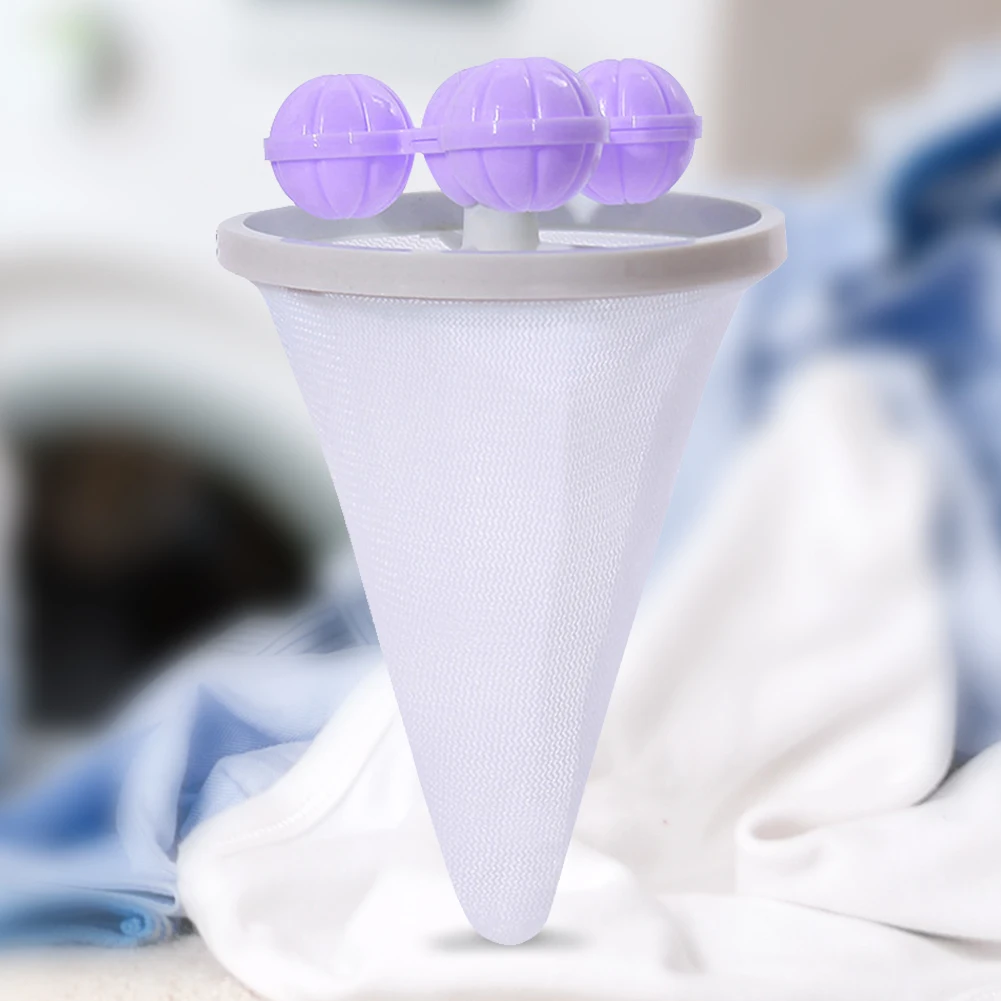 1-5PC Washing Machine Hair Filter Floating Pet Fur Lint Hair Removal Catcher Reusable Mesh Dirty Collection Pouch Cleaning Balls