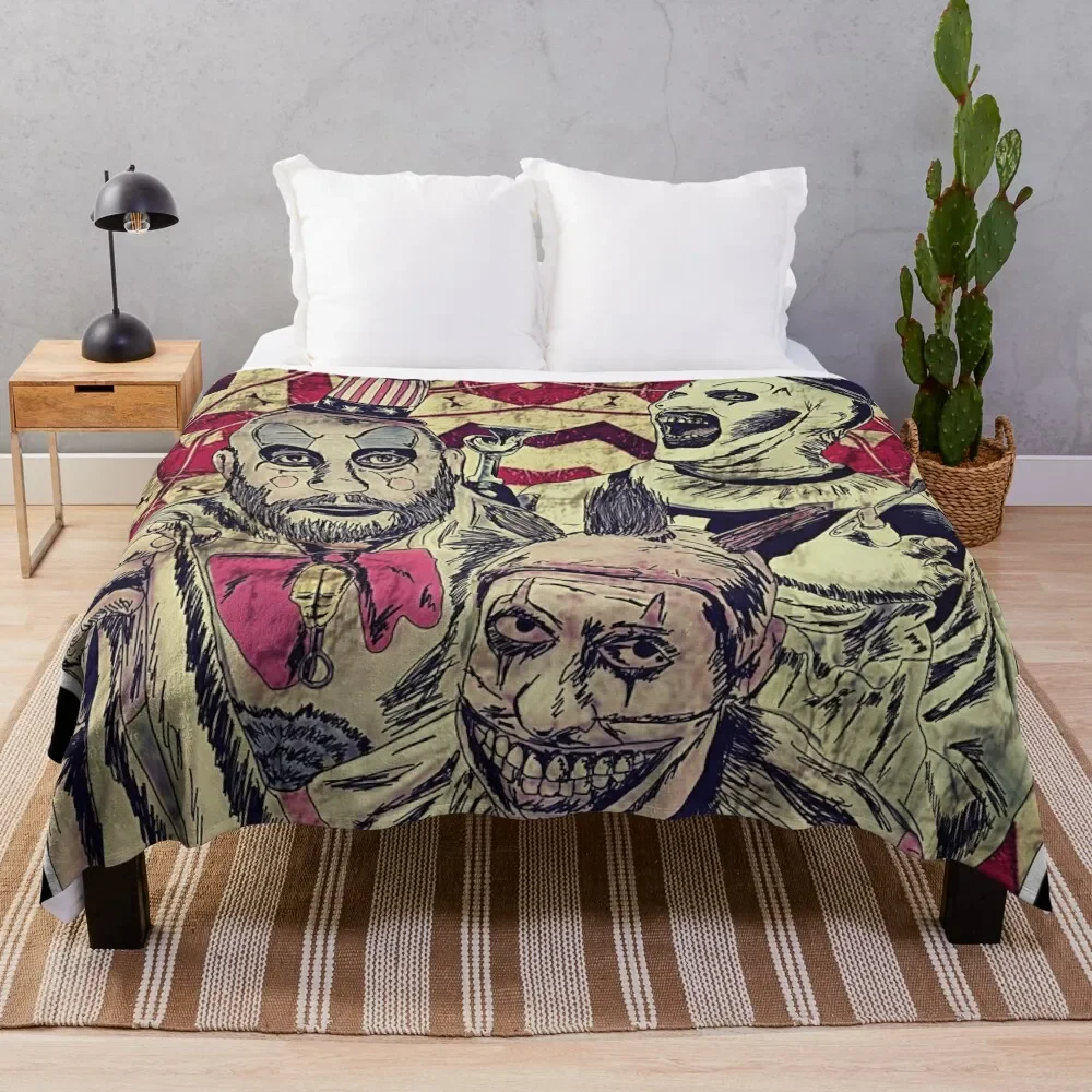 

The Clowns Throw Blanket Multi Purpose Soft Warm Blanket for Home Travel