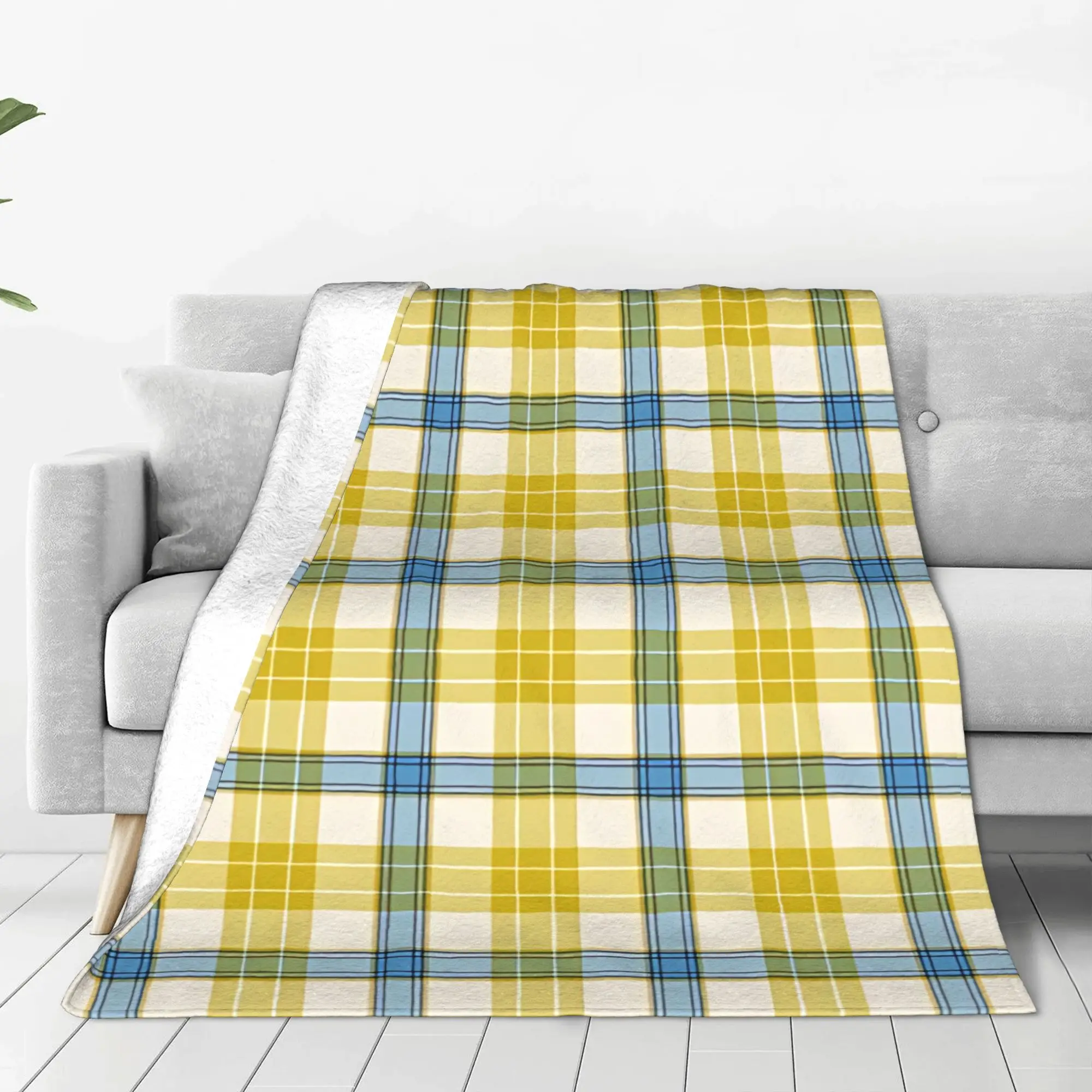 1PC Home Cutecore McGrath Tartan Scots Style Blanket Super Cosy Plush Home Living Room Sofa Halloween