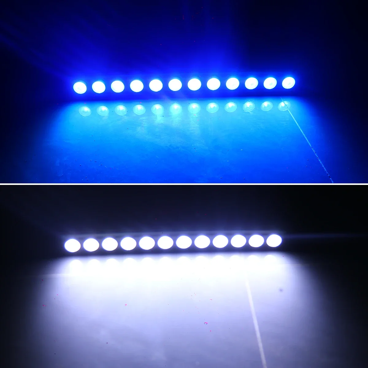 الغريبة 12 LED RGBW 4IN1 DMX جدار غسل مصباح DJ ديسكو حفلة المرحلة ضوء تأثير ل الرقص بار عطلة الزفاف عيد الميلاد ديكور الهالوين