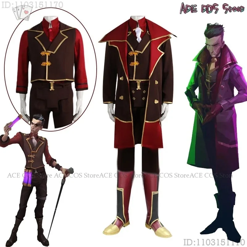 arcane-tv-lol-silco-cosplay-costumes-longue-veste-anime-uniforme-tenues-chaussures-bottes-halloween-carnaval-vin-costume-homme-femmes