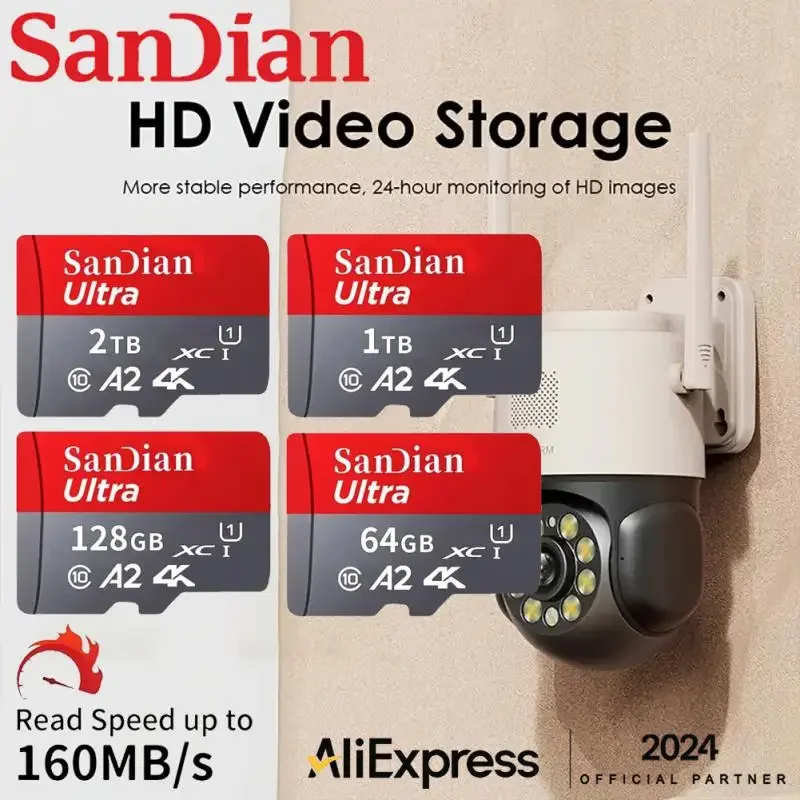 Micro TF SD Card High Speed SD Memory Card 128GB 256GB 32GB 64GB SD Card U3 A2 TF Flash Card for Phone Camera table PC