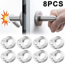 8/1Pcs Door Stops Punch-free Door Handle Buffer Wall Protection Transparent Doorknob Bumper For Walls Furniture Protective Pad