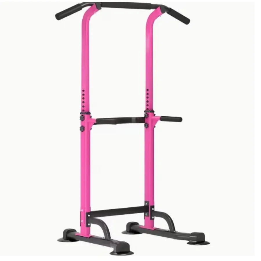 Einstellbarer Power Tower mit Klimmzugstange, Dip-Station, 10 Höhenstufen, robuste Heim-Fitnessgeräte, 330 Pfund Tragkraft