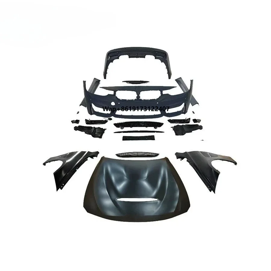 

3 Series F30 M3 Body Kit F30 to M3 Style with Front Bumper Hood Fender Rear Bumper and Side Skirt High Quality PP Body Kit