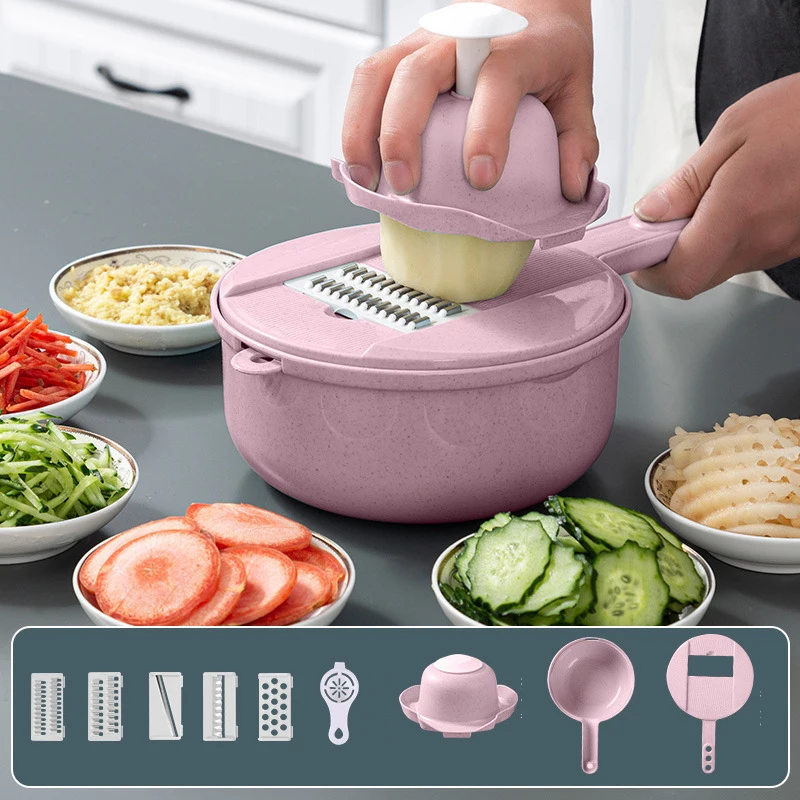 Vegetable Fruit Potato Mandolin Slicer Peeler Dicer Cutter Chopper Grater Vegetable Cutter Kitchen Accessories