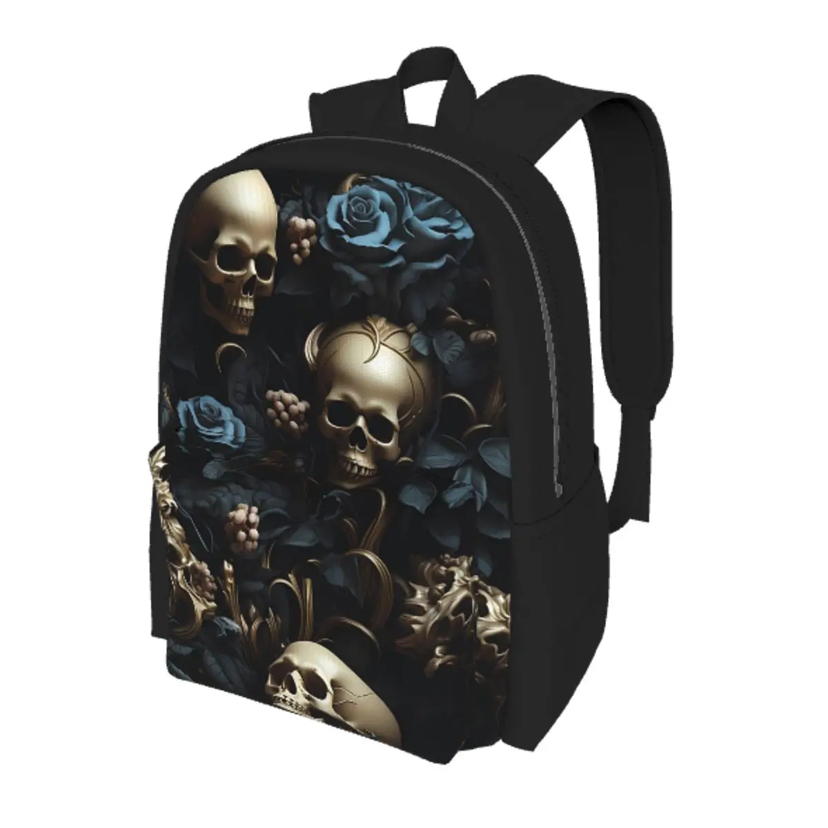 

Horror Gothic Skeleton Death Skull Student Backpack School Bag Hiking Travel Daypack for Men Women Bookbag Shoulder Bags