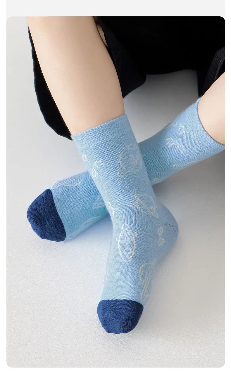 5 Paar Herbst Jungen Socken Tiere Löwen socken Kinder mittlere Socken Baby Baumwoll socken – Detail 20