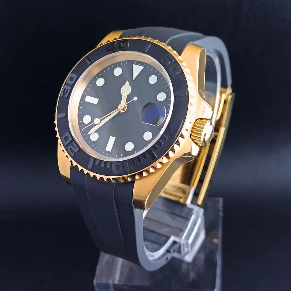 40.5mm Diving Automatic Mechanical Men's watches NH36 Movement Ceramic Bezel Waterproof Wristwatch Sapphire GMT Case 20MM Strap