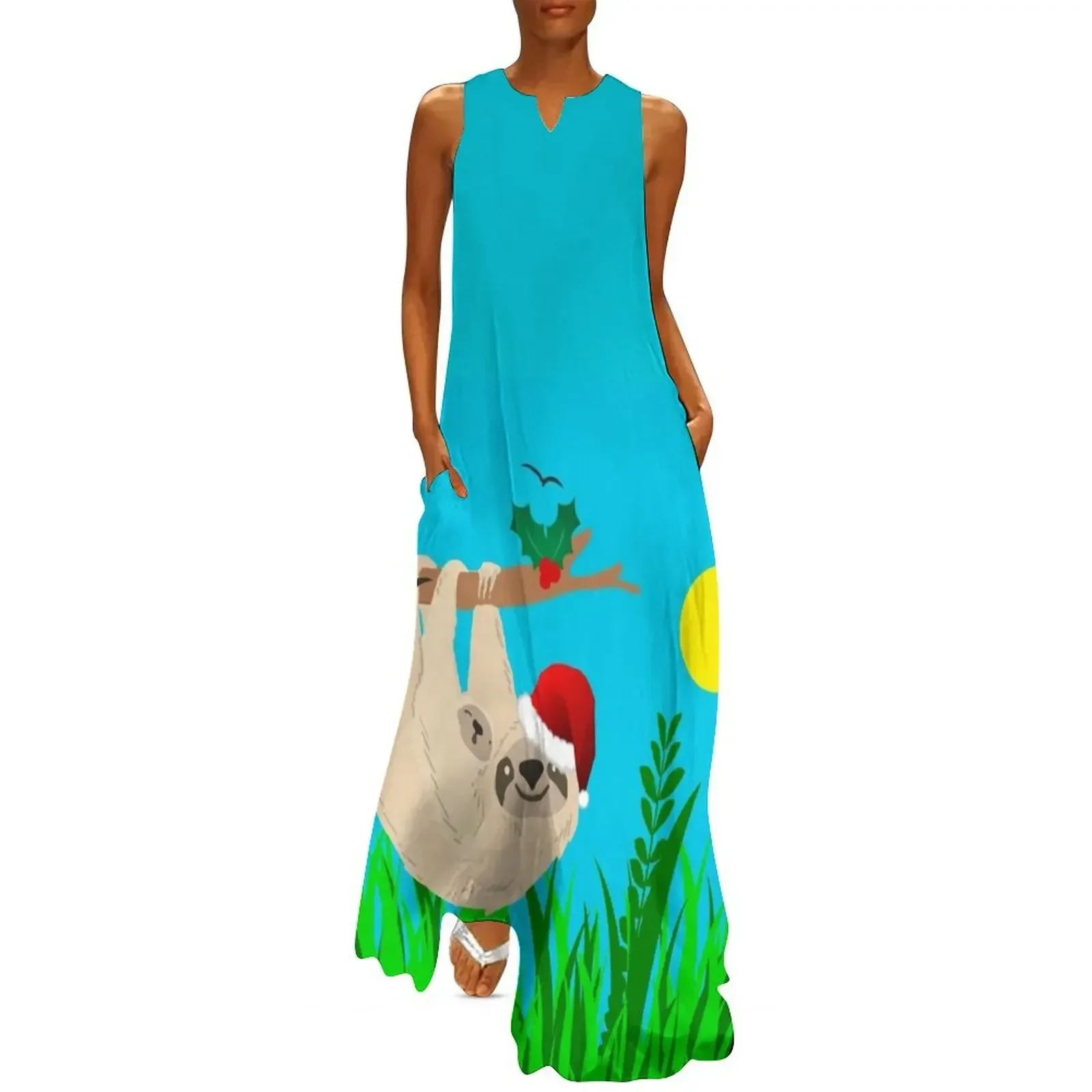 

santa sloth Long Dress birthday dress Womens dresses dresses ladies 2025 summer elegant dresses for women Dress