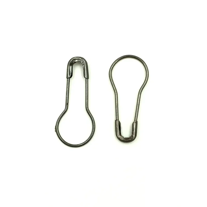 2500Pcs Wholesale Flask Shape Black Metal Safety Pins Jewelry Making Needles Accessories 21x9.5mm