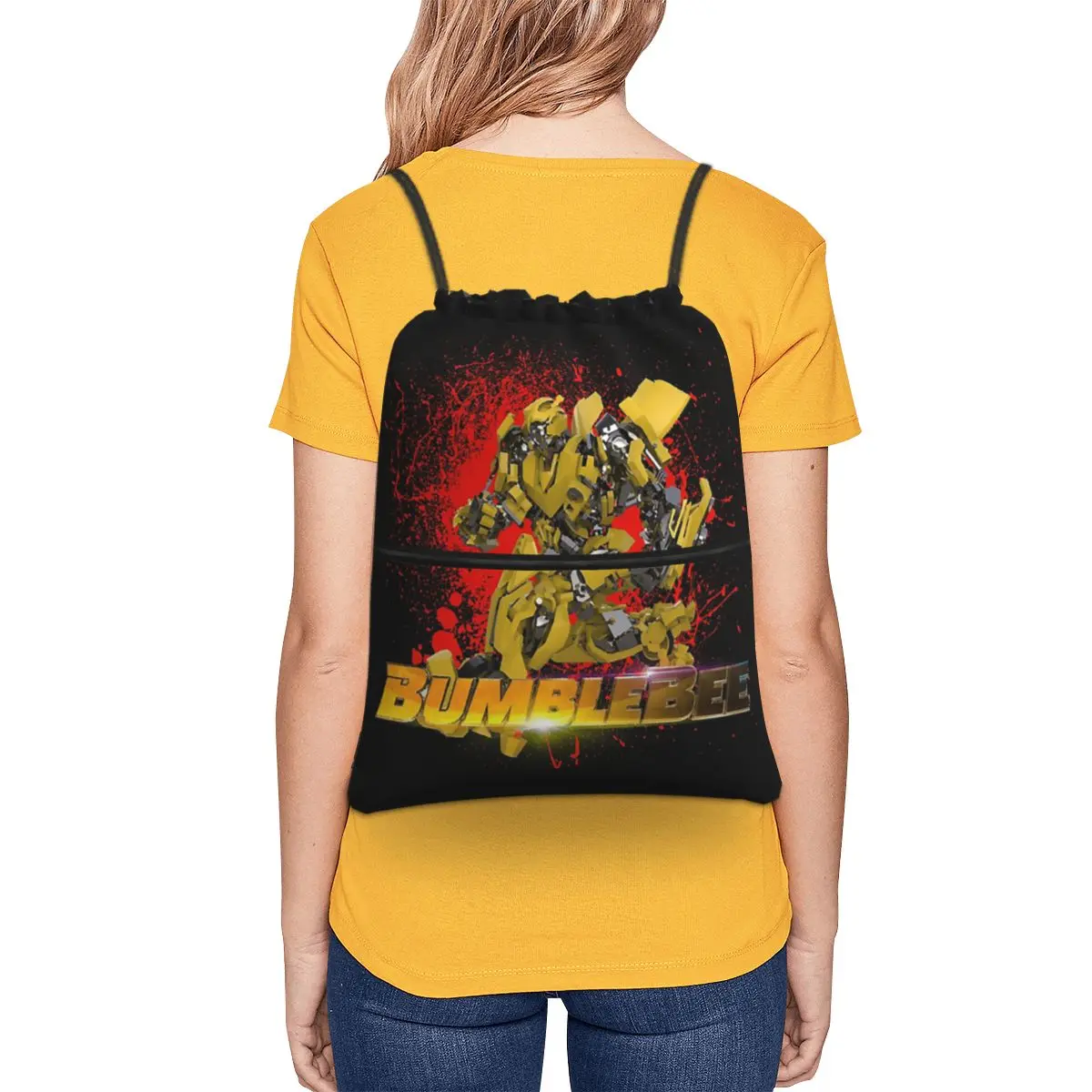 Transformers Autobots Portable Backpacks Drawstring Bag Multi-function Drawstring Bundle Pocket Shoes Bags For School Students