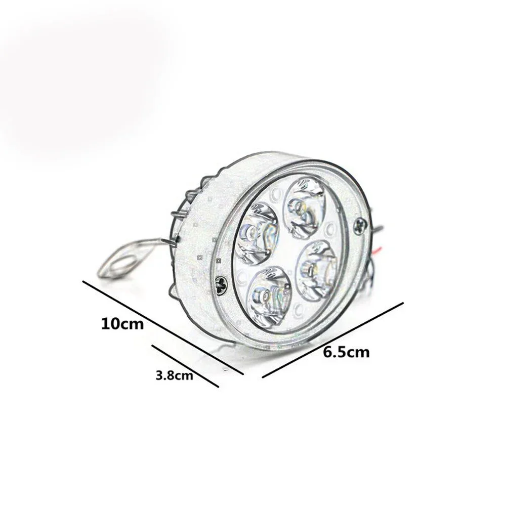 Motocicleta scooter e-bike 4-led farol cabeça luz lâmpada farol luz de nevoeiro para harley honda yamaha atvs pit dirt bikes