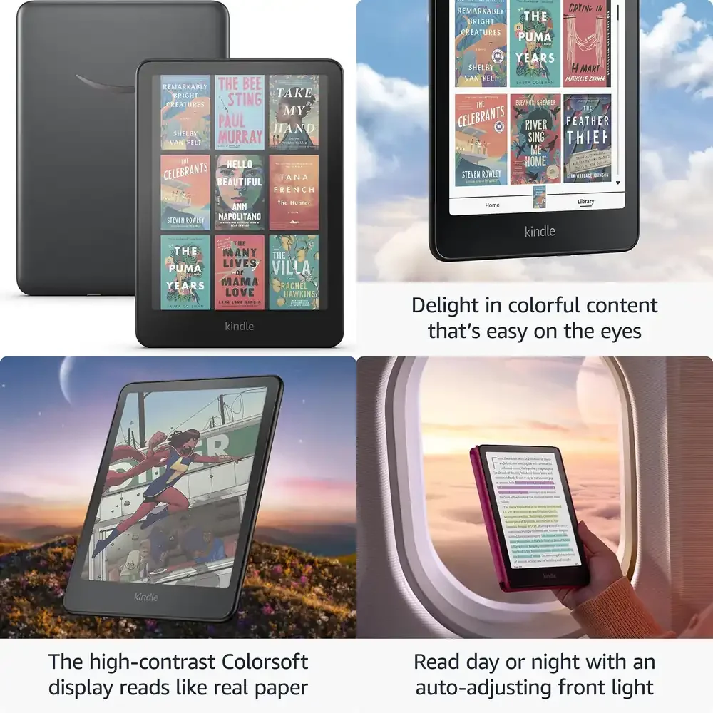 Kindle Colorsoft 2024, Lector Electrónico de 7 Pulgadas con Pantalla de Papel Electrónico, 32 GB