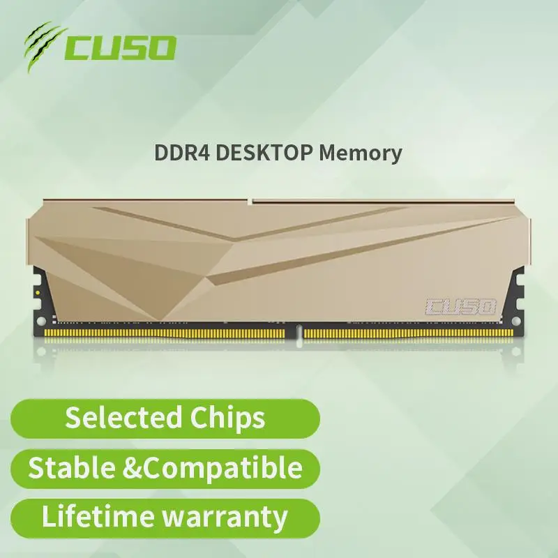 Go! CUSO Memoria Ram DDR4 8GBX2 16G 3200MHz 3600mhz Gaming memory Desktop Memory DIMM with Heat Sink