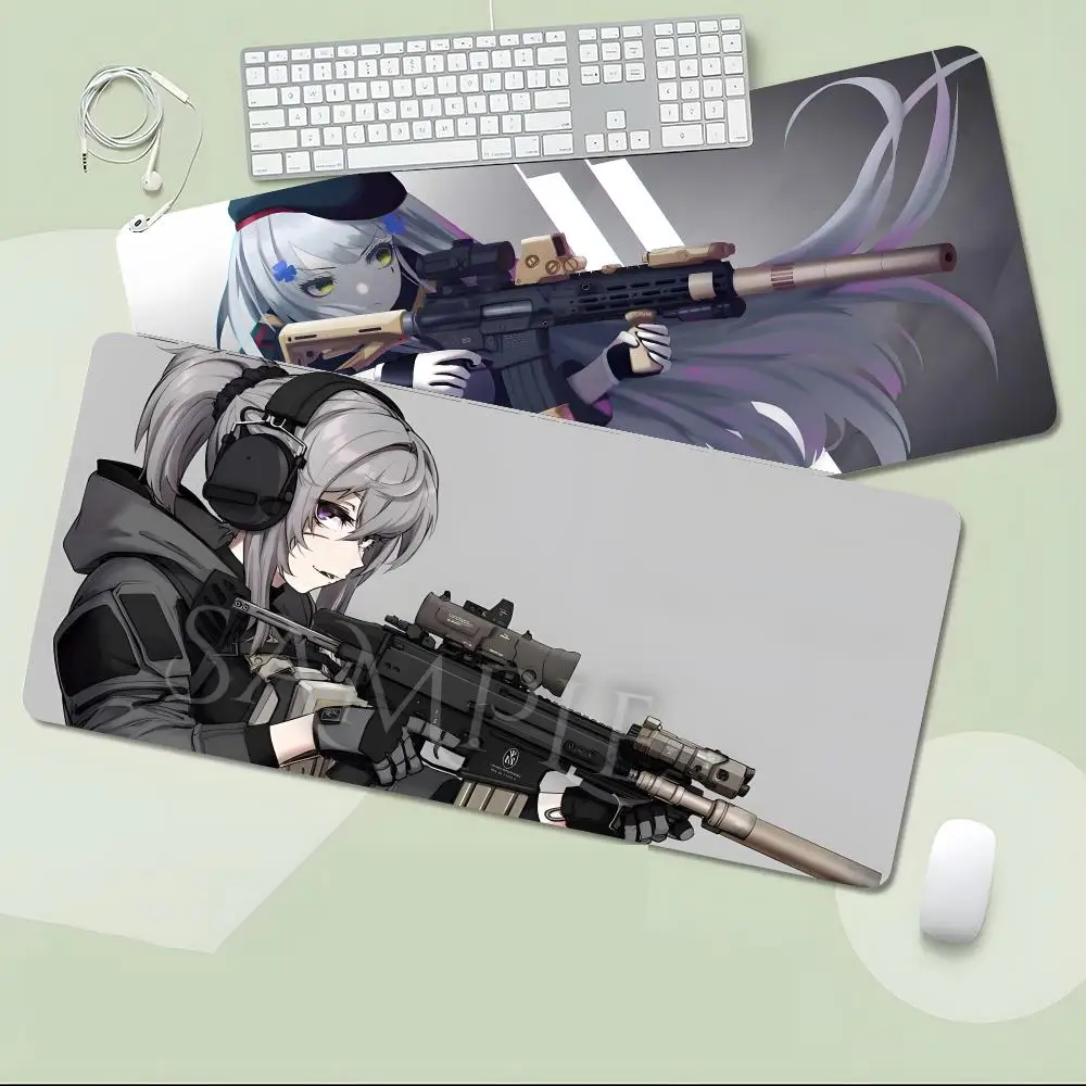 Daily Tactical Elegant G-Girls Frontline Mouse Pad Non-Slip Large Desk Mat Thick Stitched Edge Gaming Mousepad