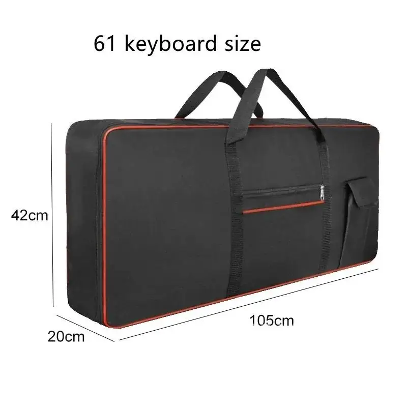 61/76/88 Keyboard Gig Bag Portable Durable CaseK026 Waterproof Oxford with Cloth Piano 10mm Cotton 600D Padded