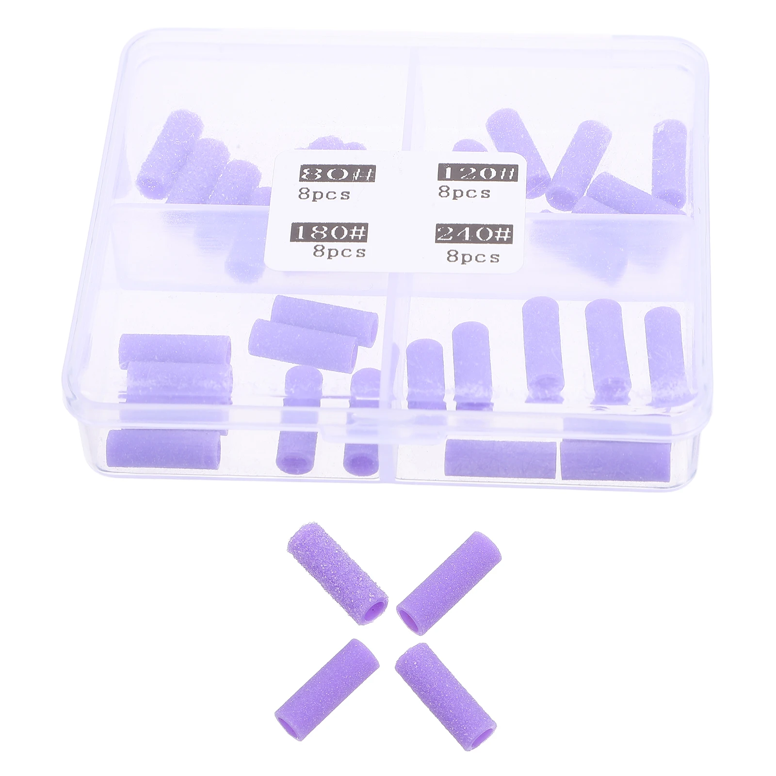 

32pcs Art Mini Nail Sander Rings Portable Lightweight Polishing Shaping Gel Removal Durable Nail Drill Accessories Sanding Bands