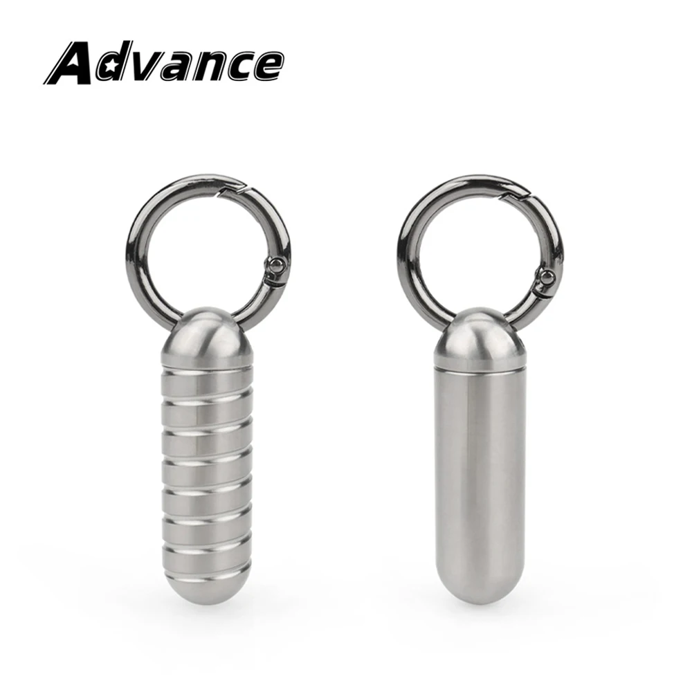 Titanium Alloy Portable Bottle Waterproof Canister Pillbox Outdoor EDC Supplies