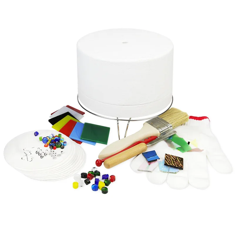 15Pcs Large Microwave Glass Fusing Kiln Complete Kit DIY Handmade Jewelry Art Craft Supplies for Glass & Ceramic Melting