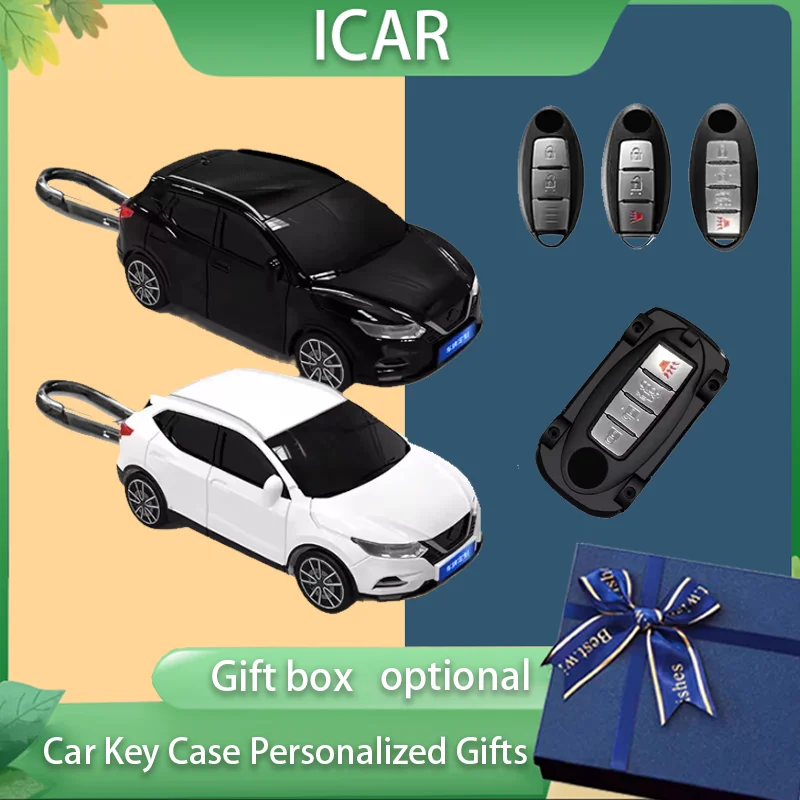 

Car Model for Nissan Qashqai for Sentra Leaf Rogue Sunny Versa Patrol X-Trail Key Case Cover Man Personalized Gift Accessories