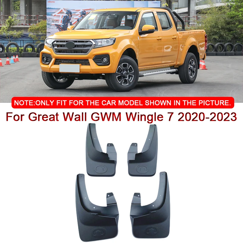 

For Great Wall GWM Wingle 7 2020-2023 Car Styling ABS Car Mud Flaps Splash Guard Mudguards MudFlaps Front Rear Fender Accessory