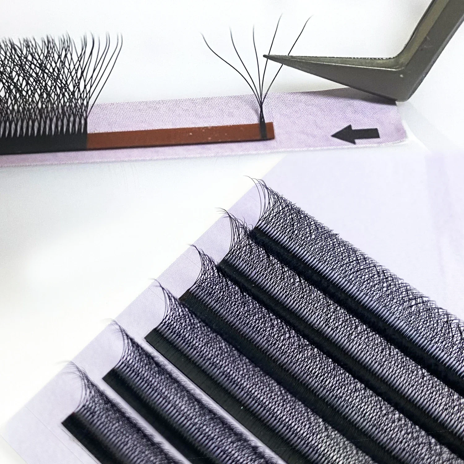 New 3D/4D/5D/6D W Eyelash 8-15mm Big W Lash Extension Premade Fans Individual Cluster Eyelash Bundles DIY Self Fanning Bunches