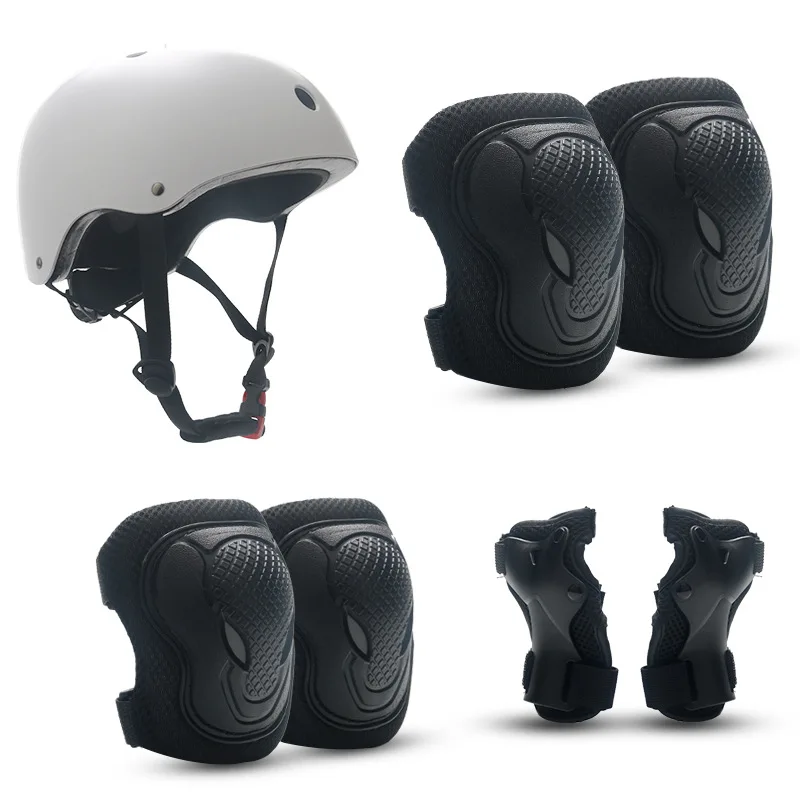 Equipamento de proteção de patinação infantil, capacete de equitação, equilíbrio carro, bicicleta, skate, equipamento de joelheiras esportivas