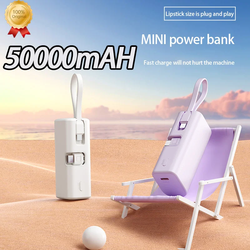 

50000mAh Power Bank Super Fast Charging Battery 4 in 1 High Capacity Digital Display PowerBank For iPhone Samsung Huawei New