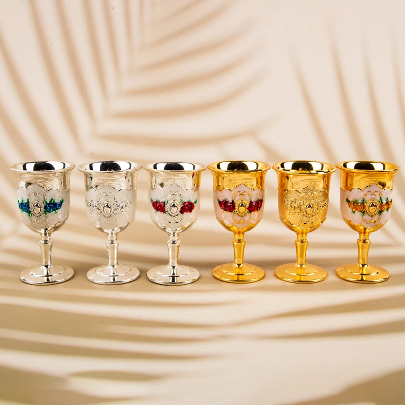 30ml Gold Vintage Wine Glasses Champagne Glasses Beverage Goblet Cocktail Cup Home Party Tableware Accessories